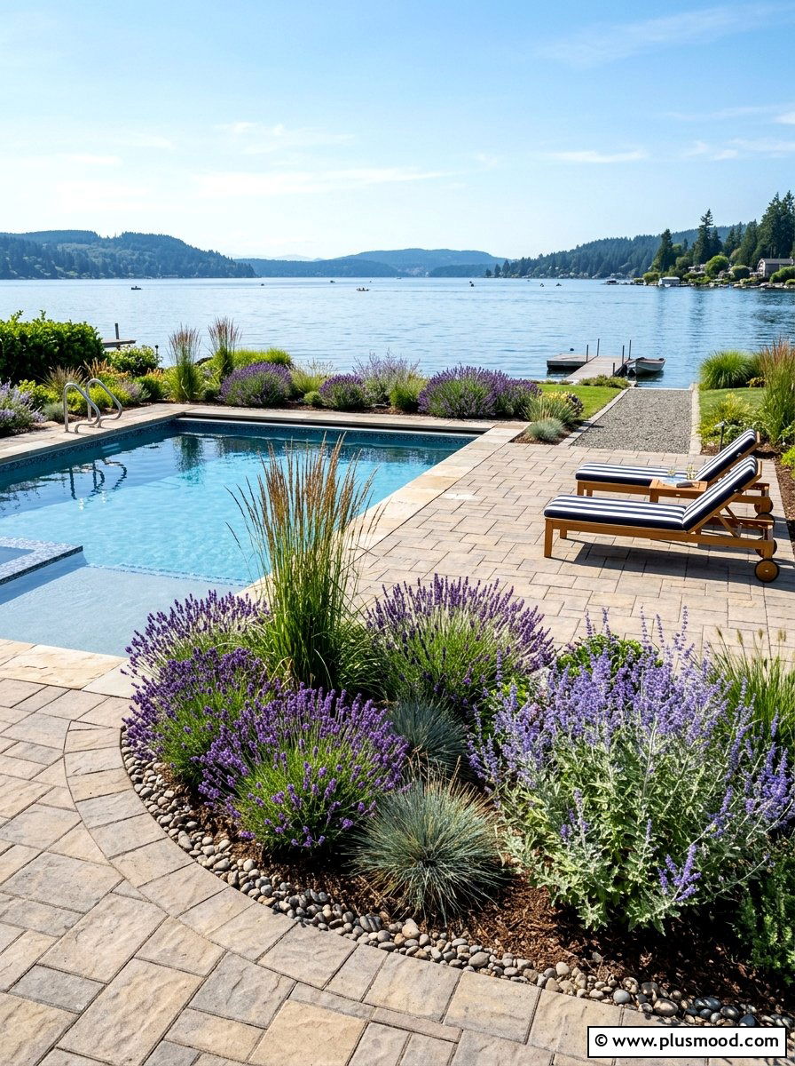 Low Maintenance Lakefront Pool Plants - 25 pool landscaping ideas for lakefront homes