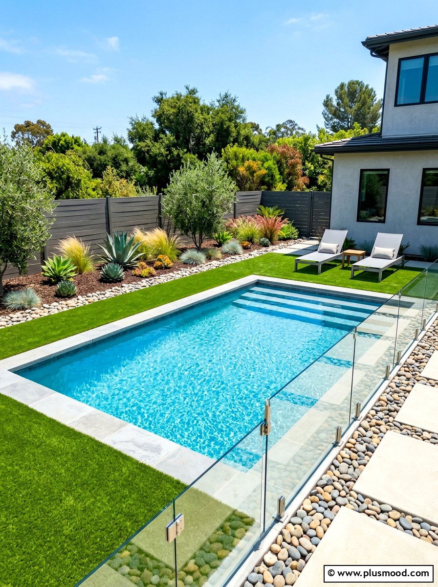 Low Maintenance Pool - 25 summer pool landscaping ideas
