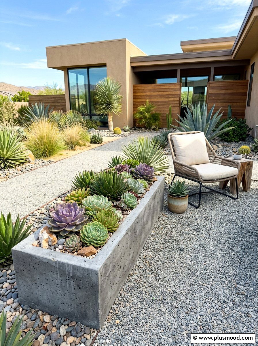 Low Maintenance Succulents - 25 small backyard ideas for beginners