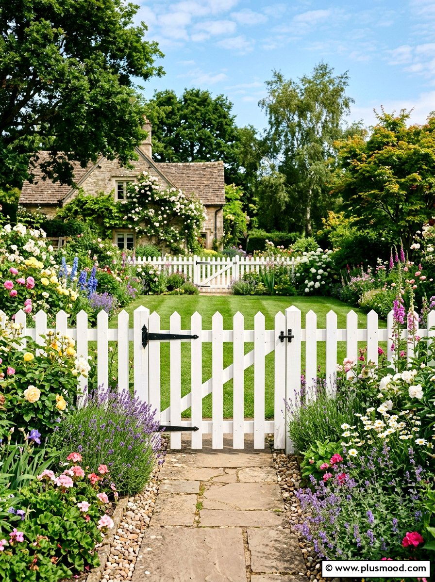 Low Picket Gate - 25 small backyard ideas with gate entry