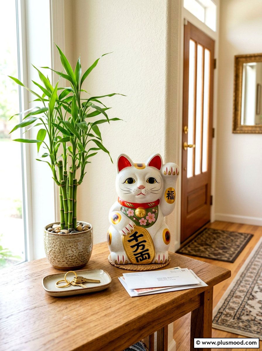 Lucky Maneki Neko - 25 painted rock ideas with cats