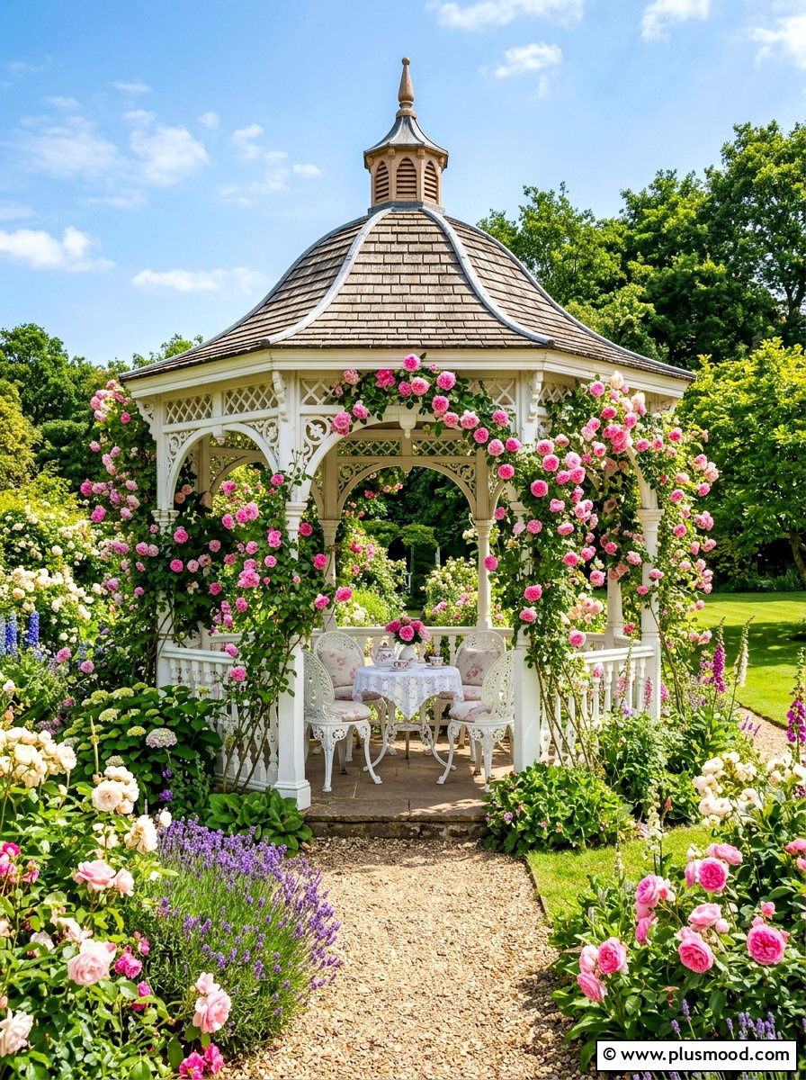 Lush Garden Gazebo - 25 summer covered patio ideas