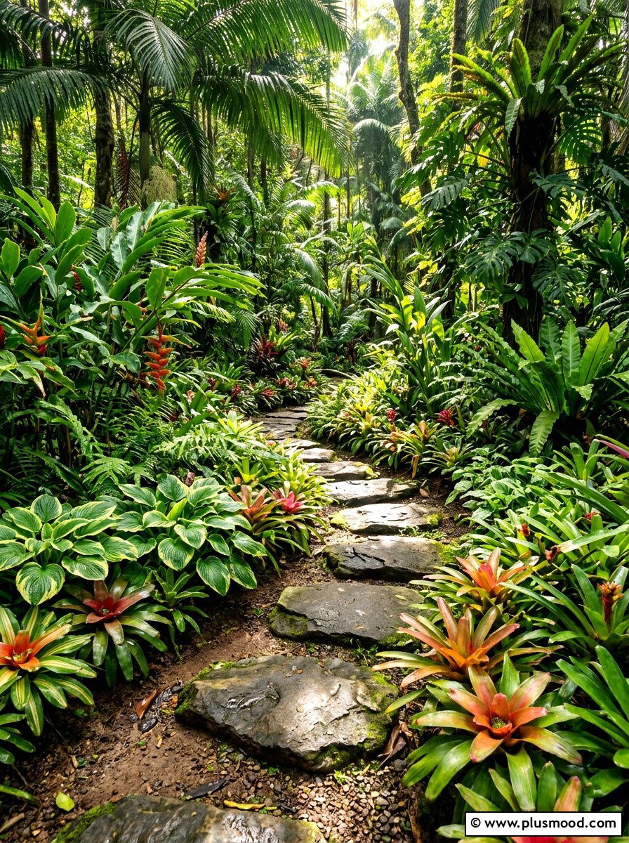 Lush Jungle Path - 25 summer tropical garden ideas