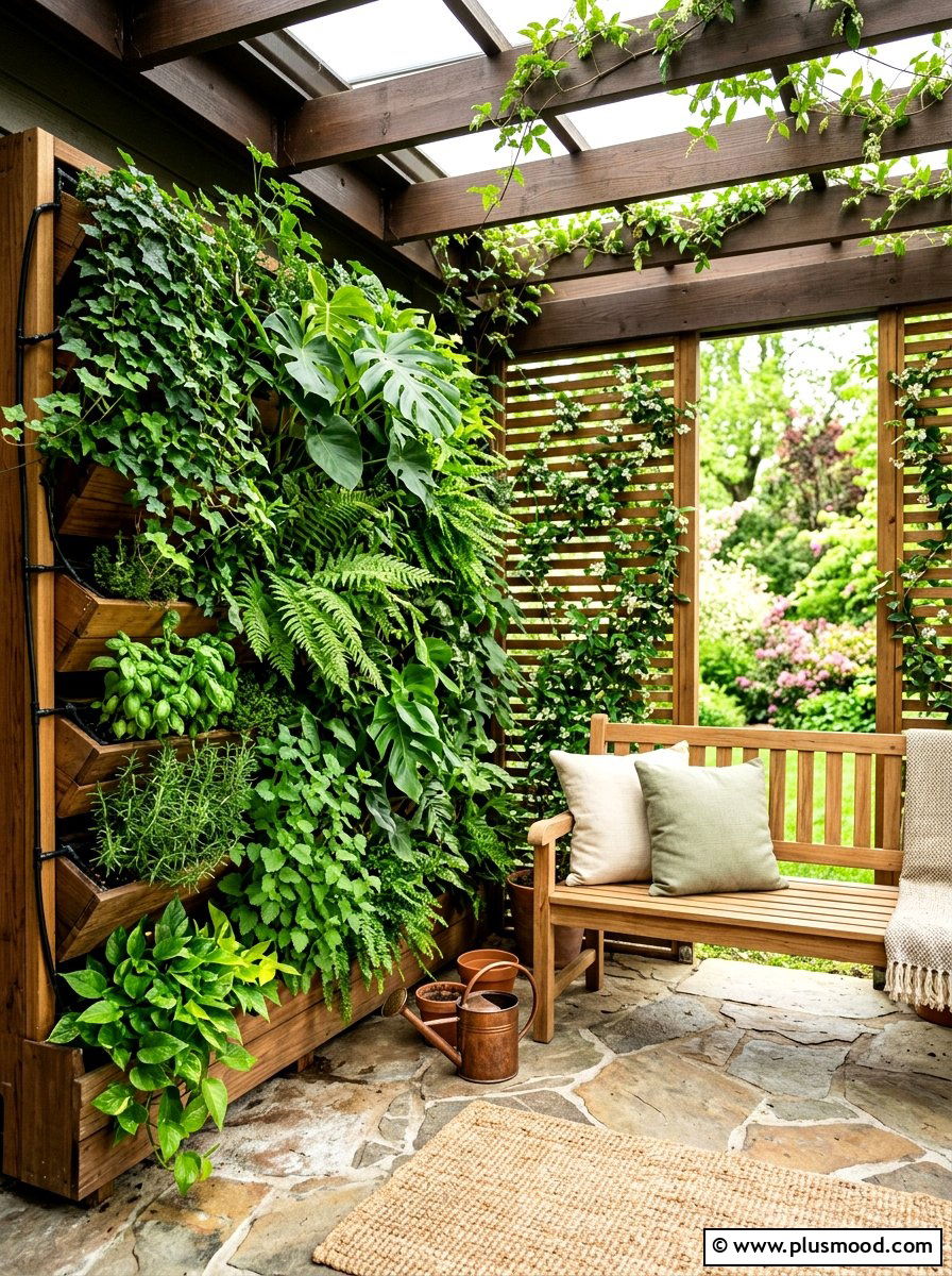 Lush Vertical Garden Porch - 25 fresh summer front porch ideas