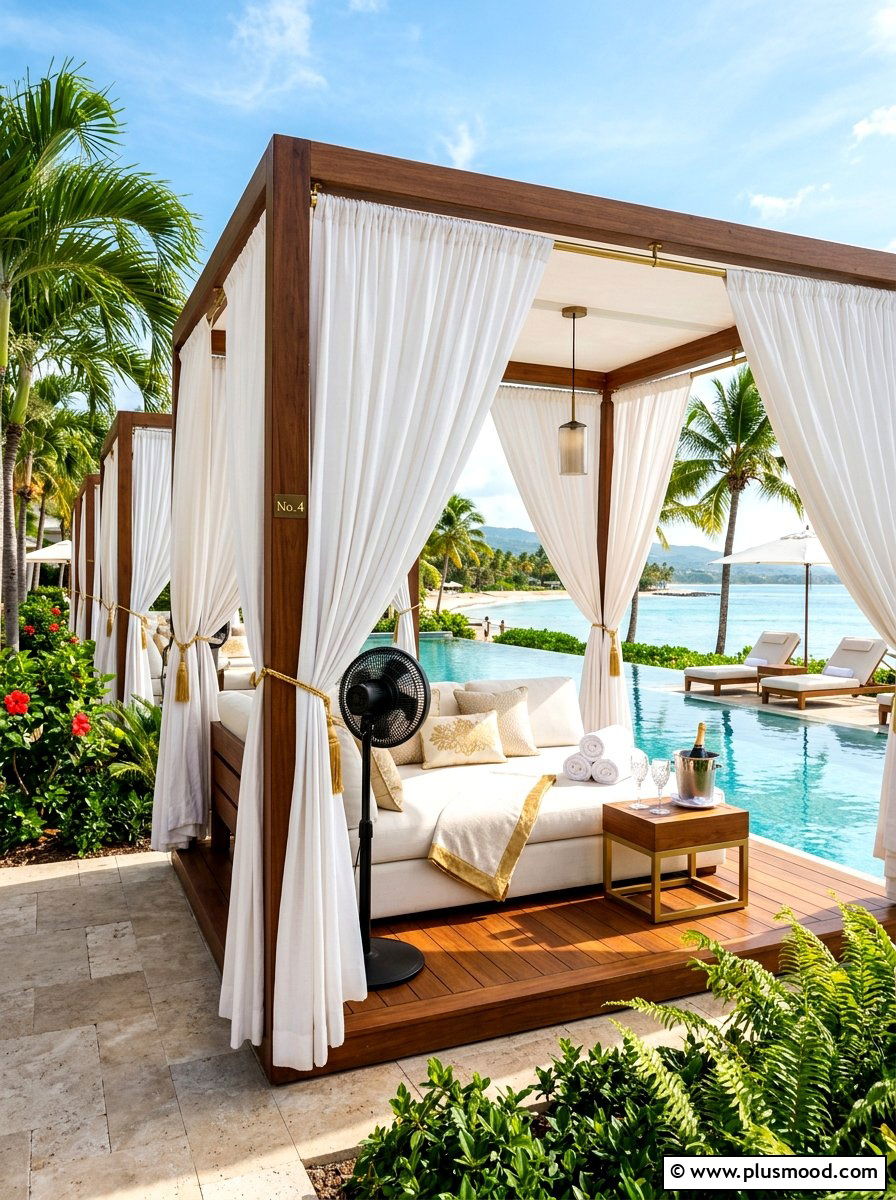 Luxury Cabana Setup - 25 summer pool party setup ideas