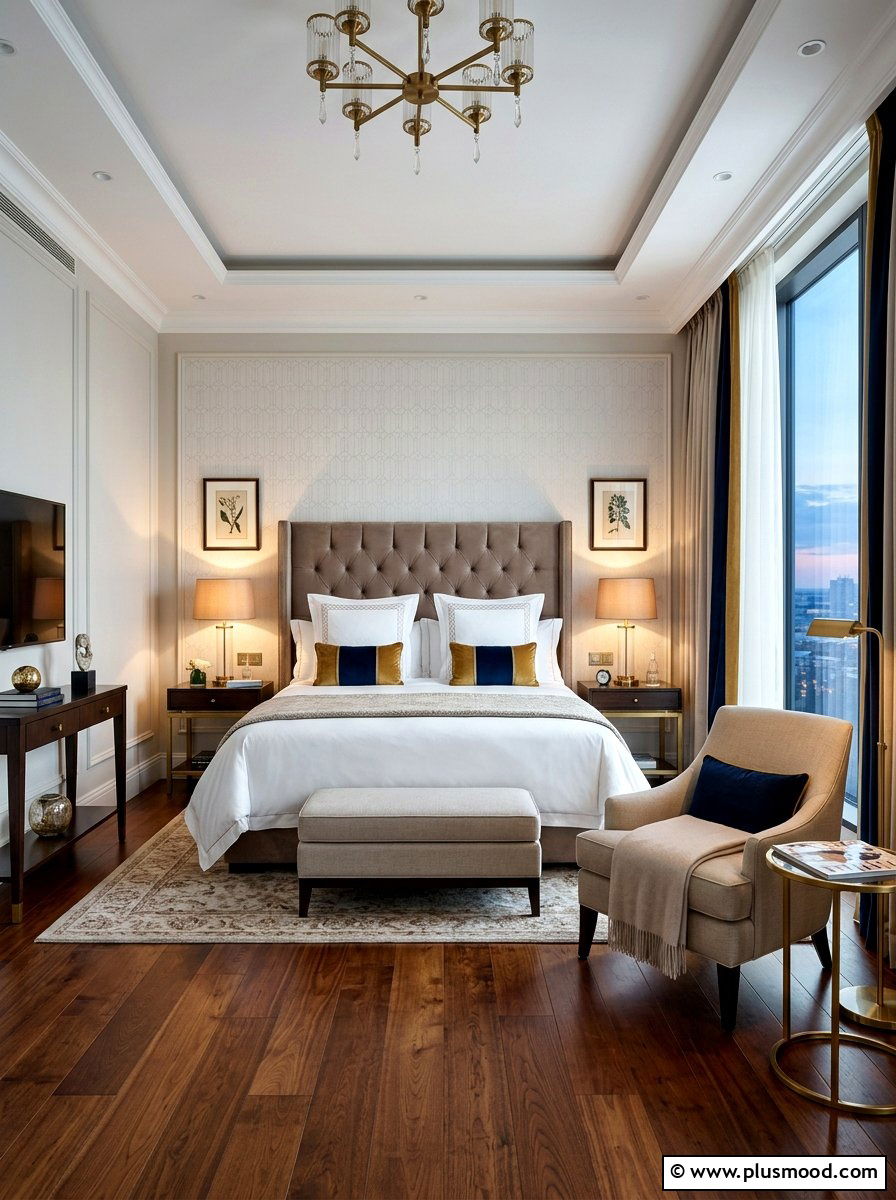 Luxury Hotel Bedroom - 25 neutral summer bedroom ideas