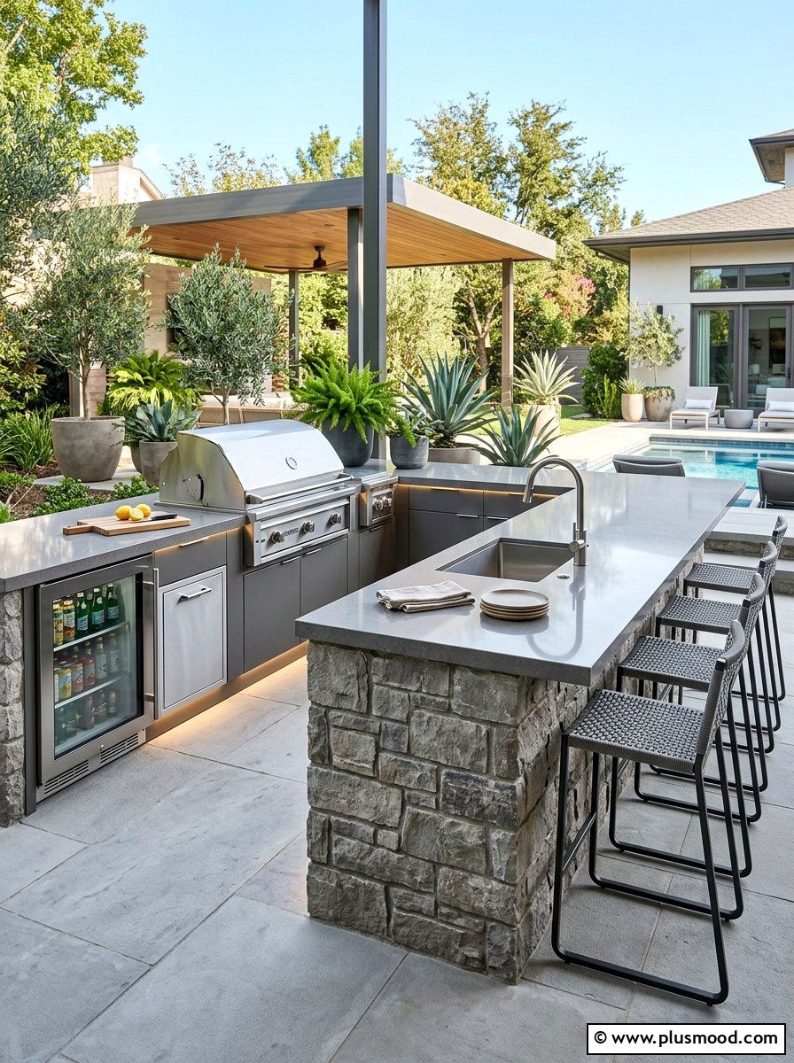 Luxury Outdoor Kitchen - 25 summer luxury backyard oasis ideas