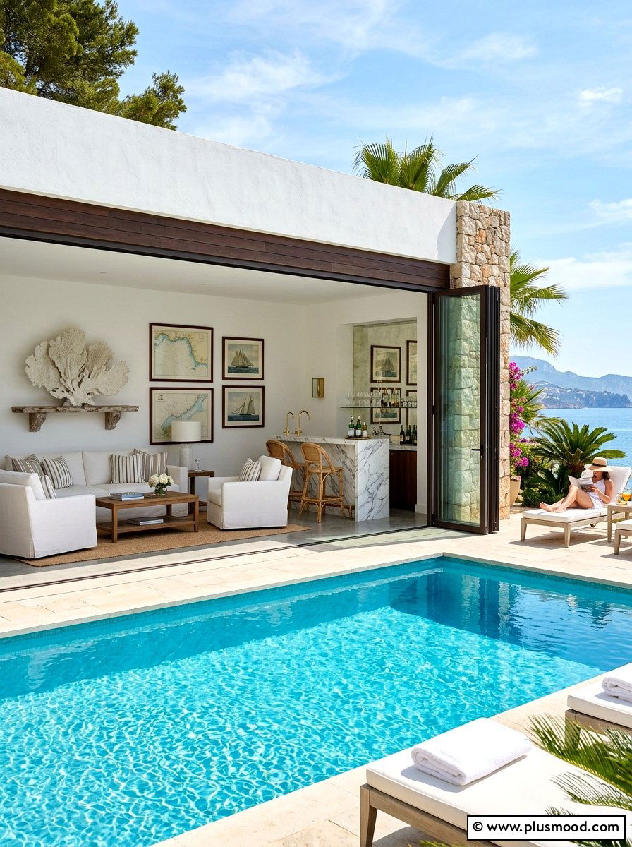 Luxury Pool House - 25 elegant summer decor ideas