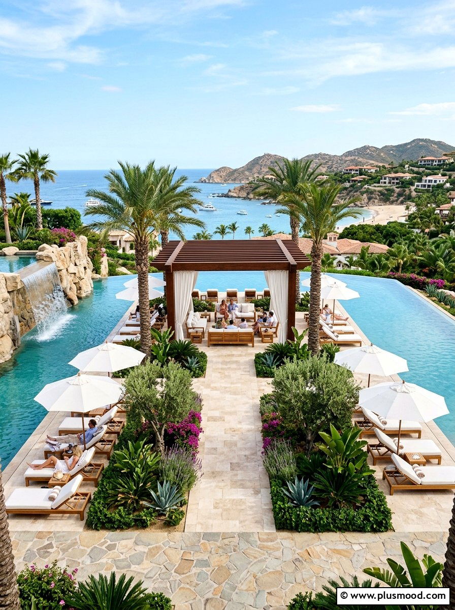 Luxury Resort Pool Landscape - 25 pool landscaping ideas with pergola