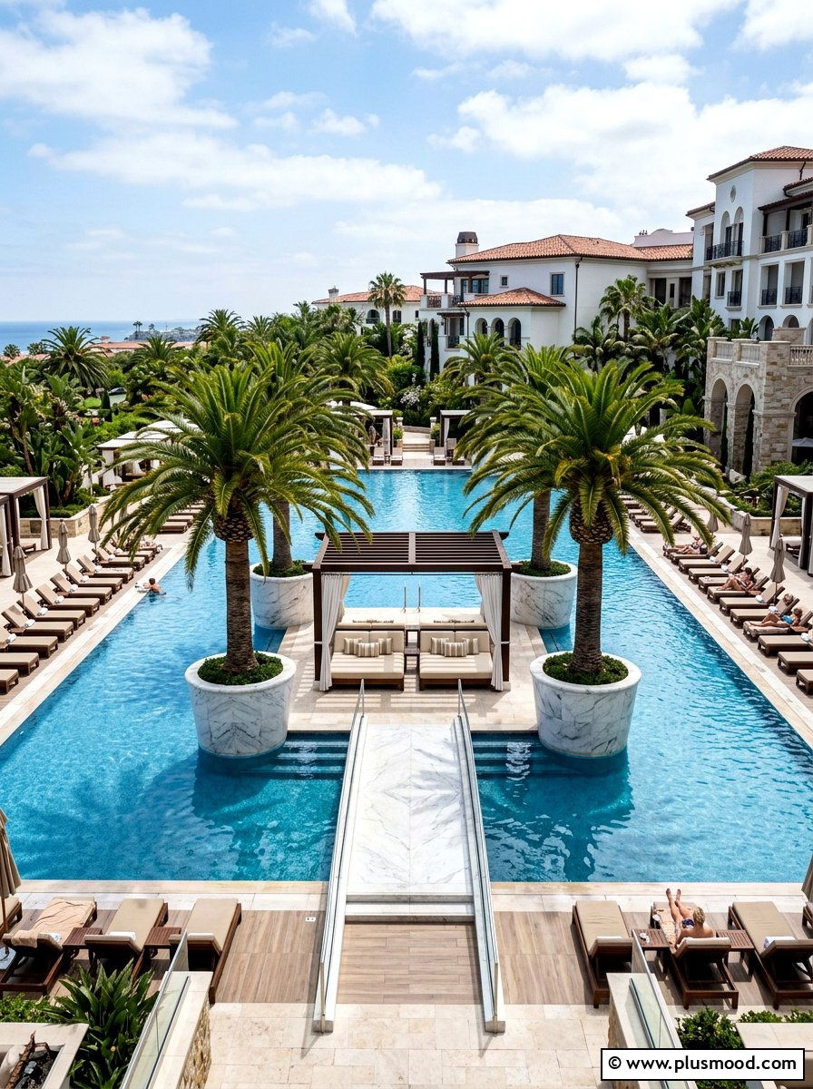Luxury Resort Style Pool Bed - 25 pool landscaping ideas with raised planters