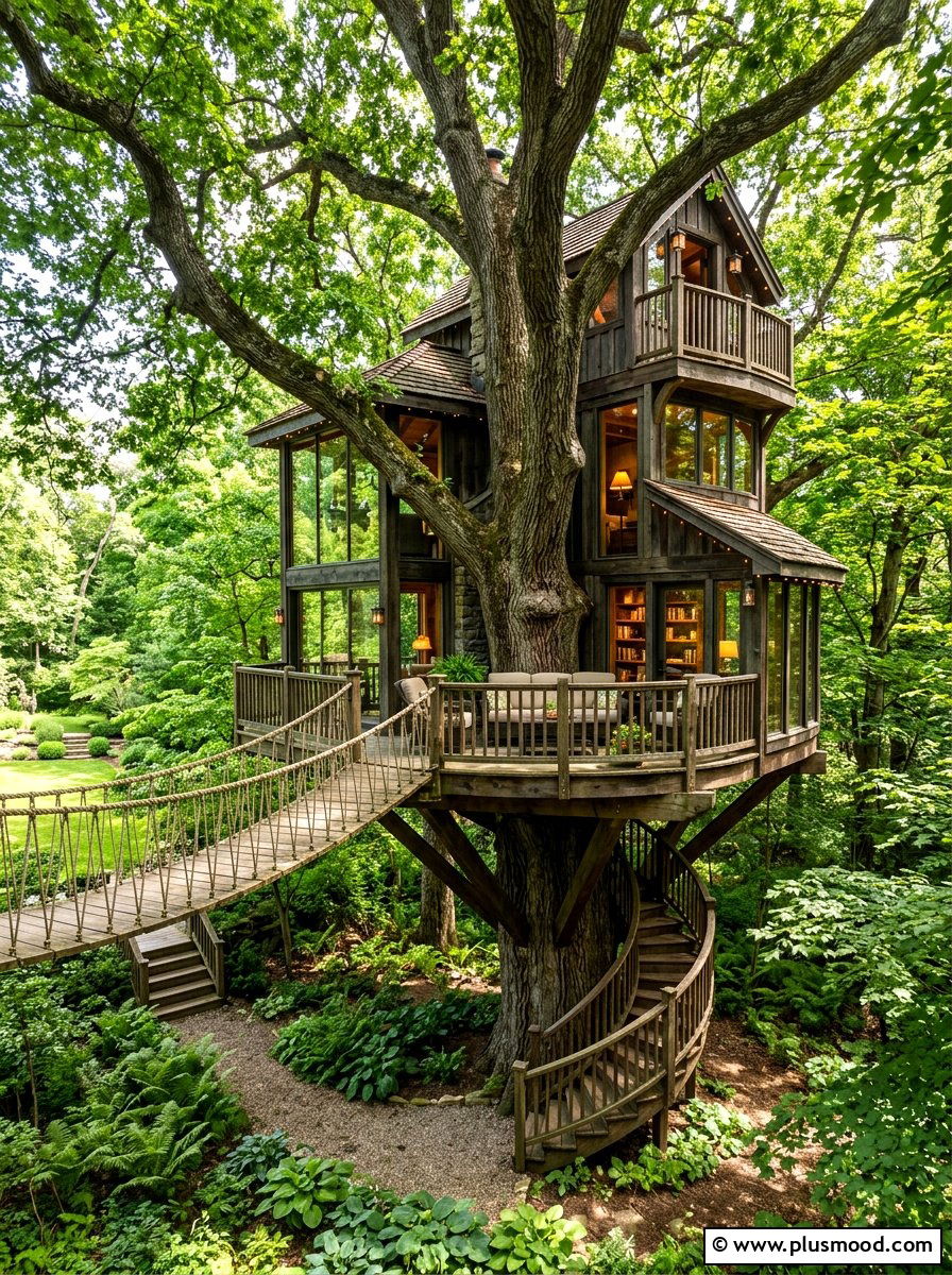 Luxury Treehouse - 25 summer backyard ideas for large yards