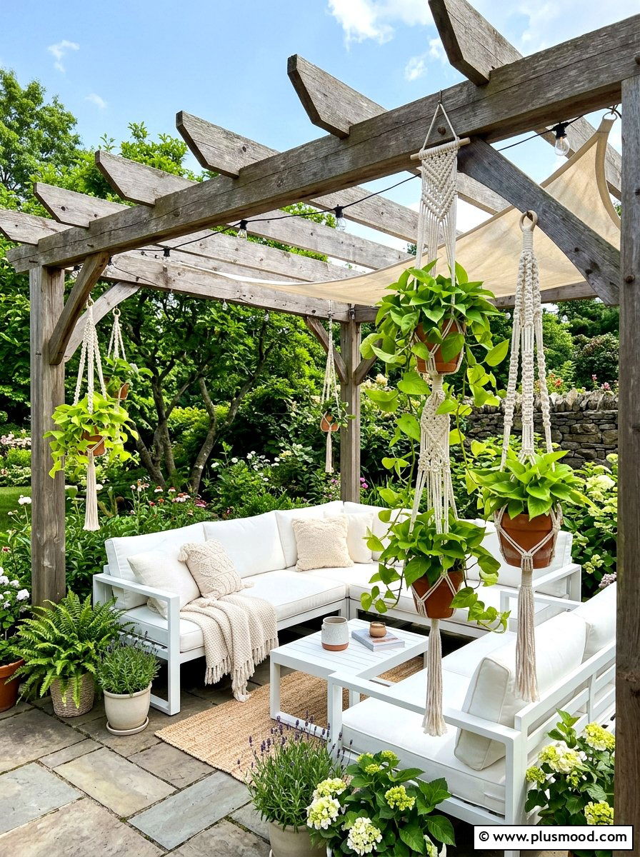 Macrame Hanging Planter - 25 summer boho planter ideas