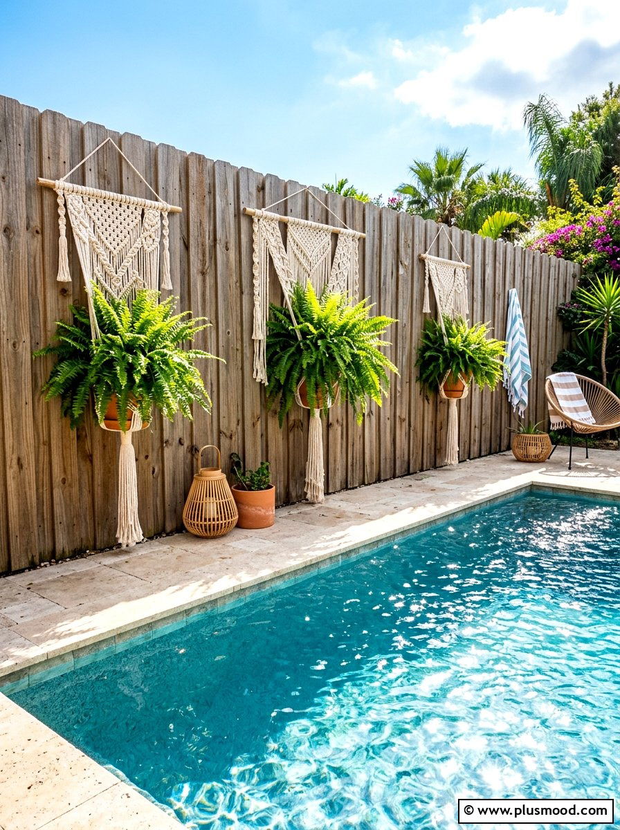 Macrame Pool Decor - 25 late summer pool decor ideas