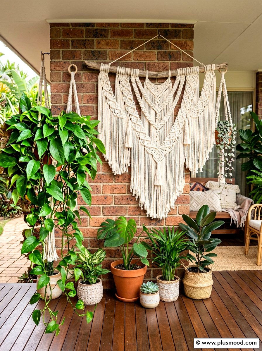 Macrame Wall Hanging - 25 cute summer balcony ideas