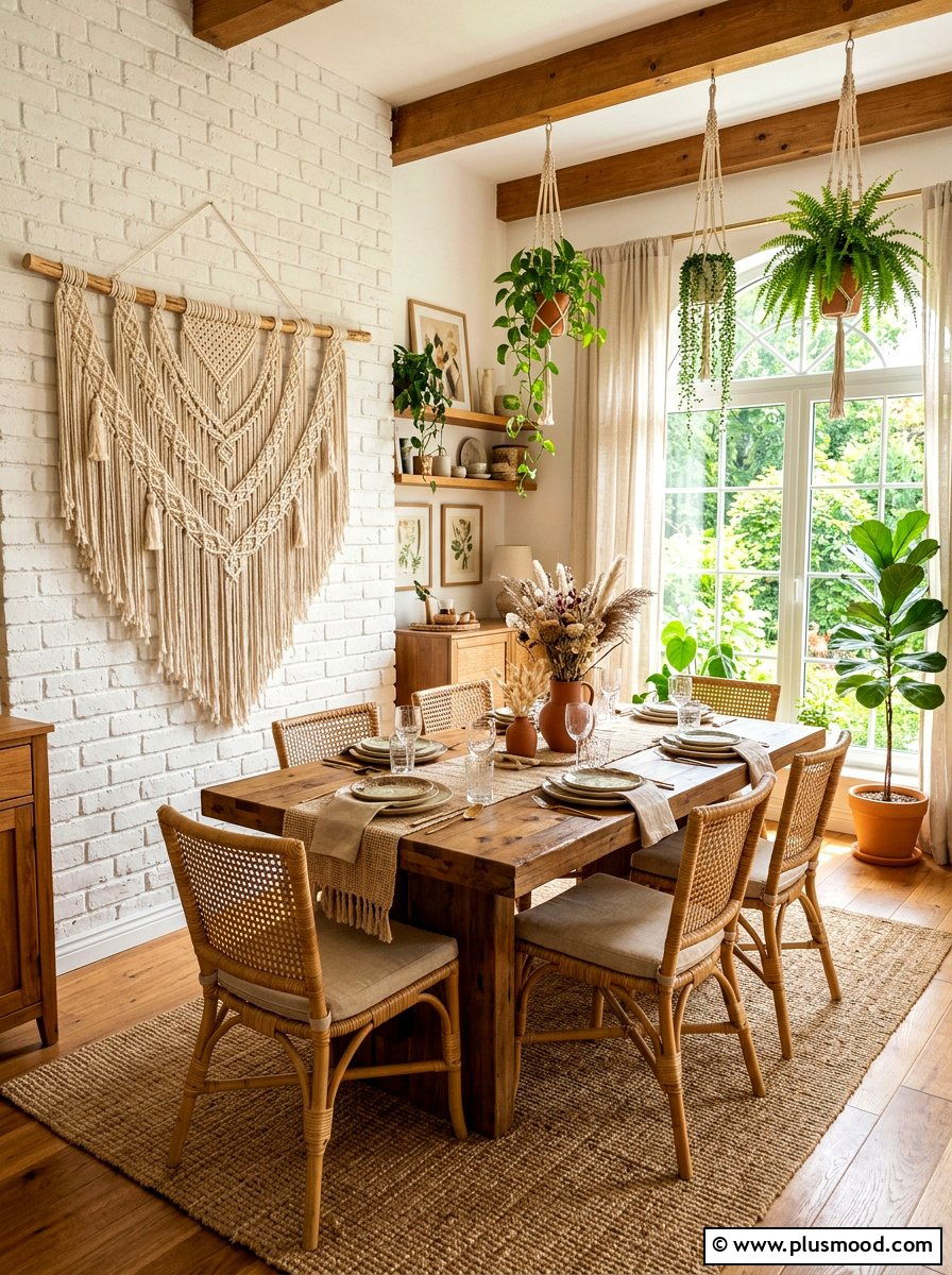 Macrame Wall Hanging - 25 summer dining room wall decor ideas