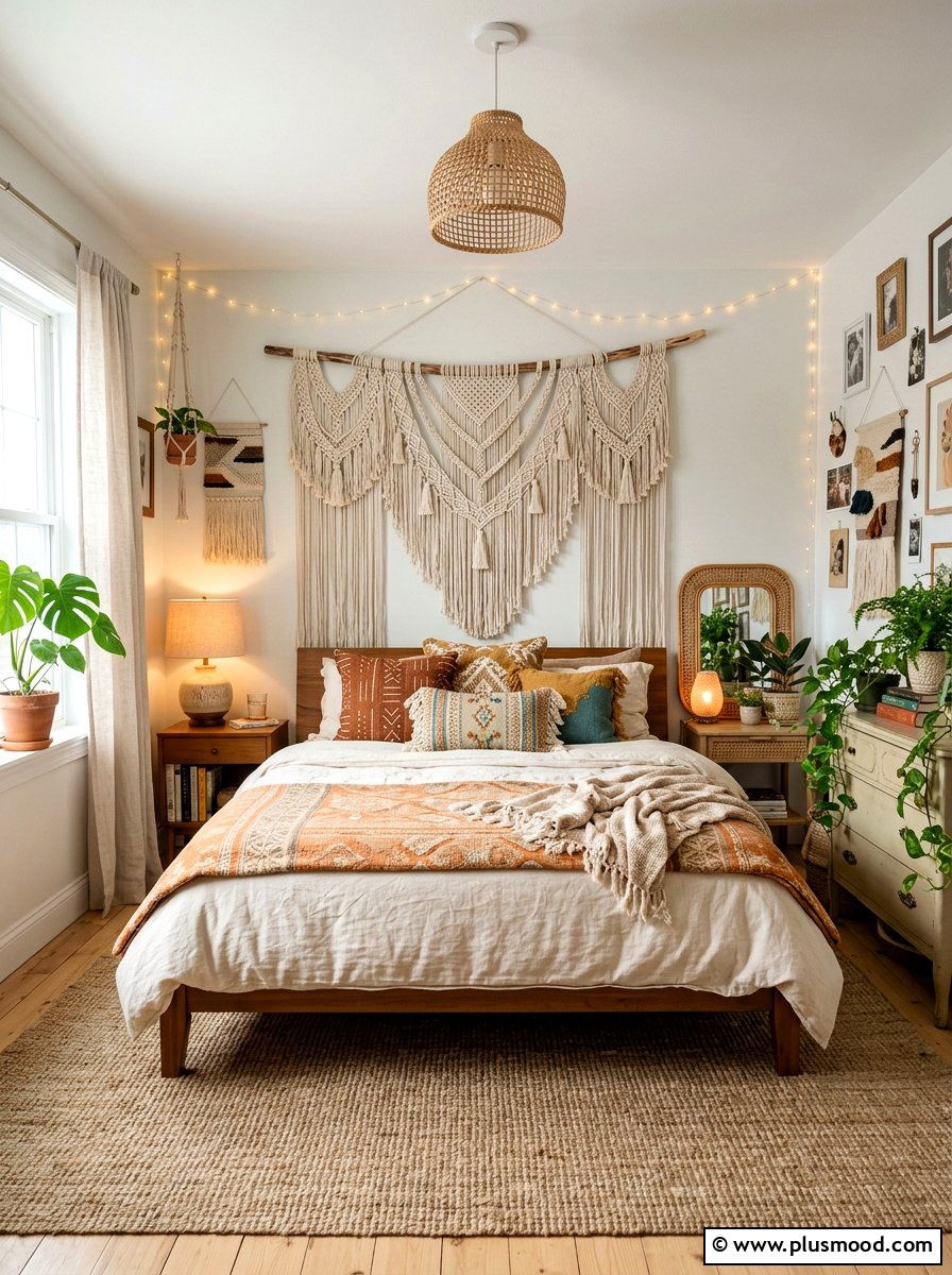 Macrame Wall Hanging - 25 summer bedroom ideas on a budget