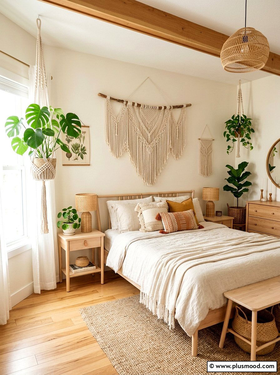 Macrame decor bedroom - 25 summer teen bedroom ideas