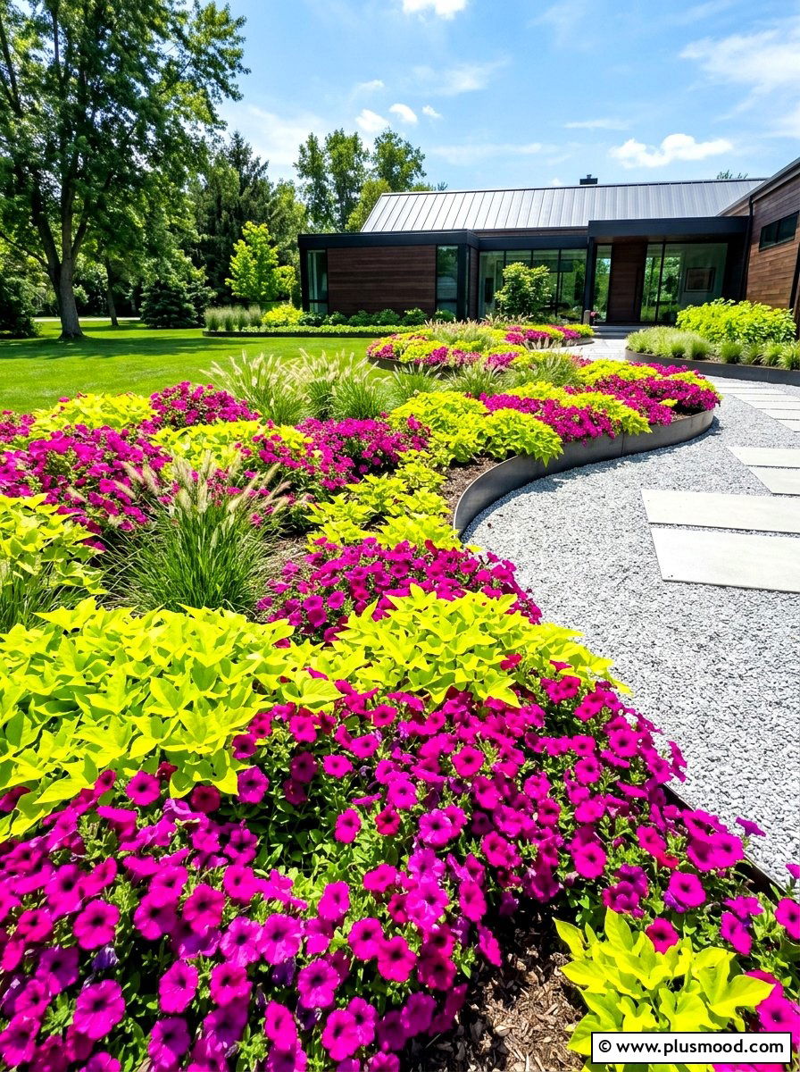 Magenta and lime garden - 25 summer garden color ideas