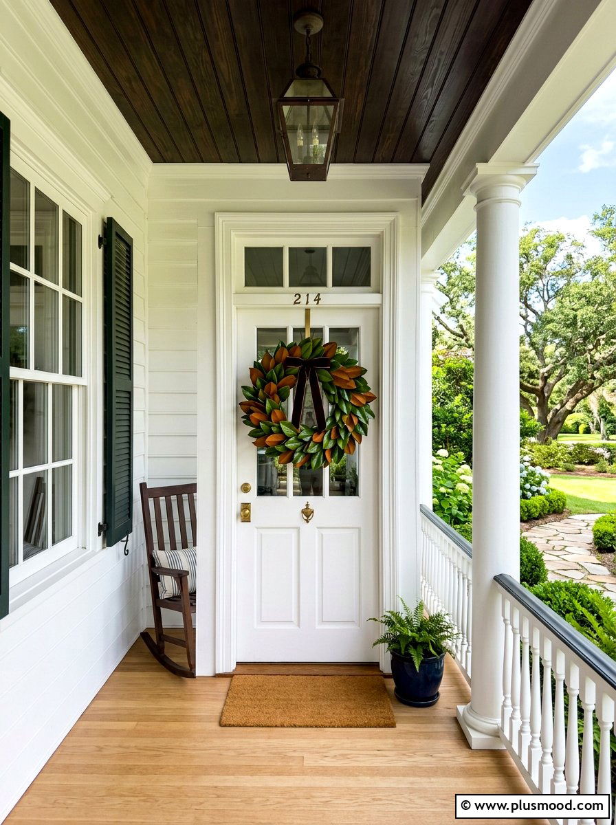 Magnolia Leaf Wreath - 25 summer wreath ideas for front door