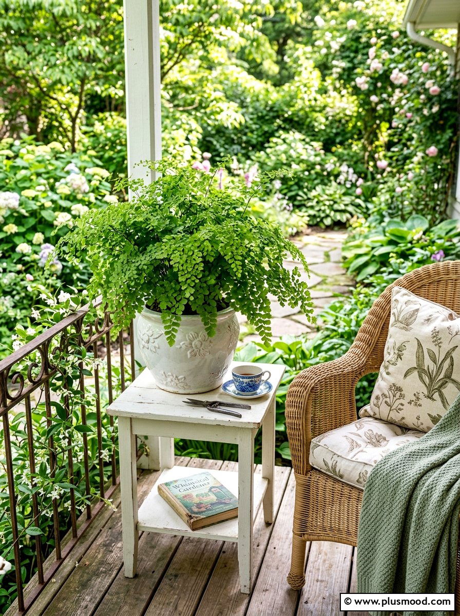 Maidenhair Ferns for Shaded Porch - 25 summer potted fern ideas for porch
