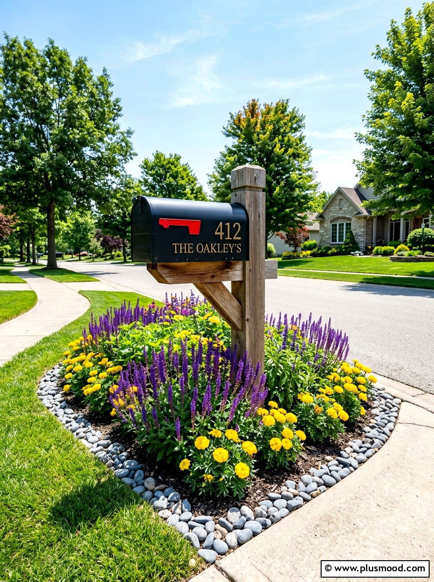 Mailbox Garden Bed - 25 summer home exterior refresh ideas