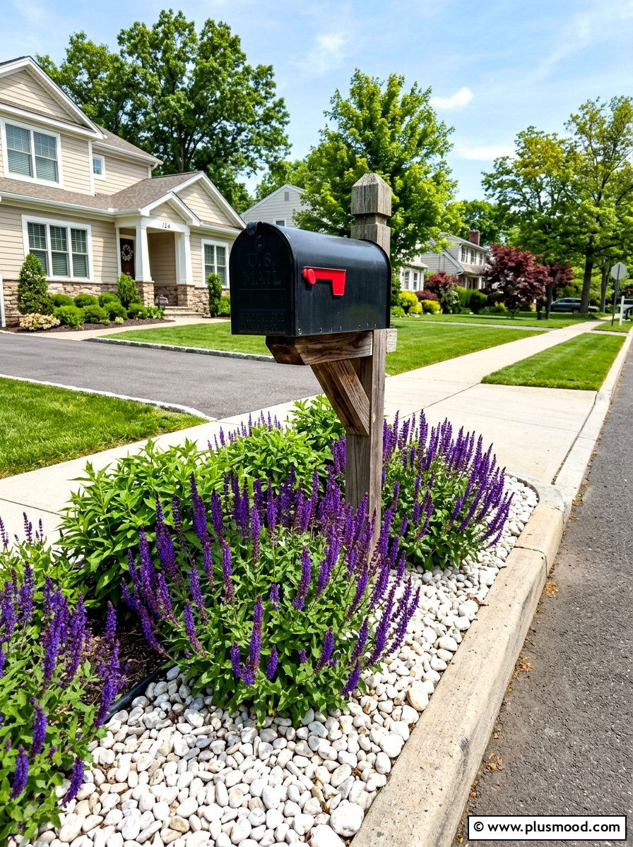 Mailbox garden bed - 25 summer curb appeal ideas