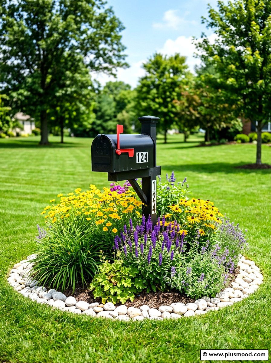 Mailbox garden bed - 25 summer cheap curb appeal ideas for summer