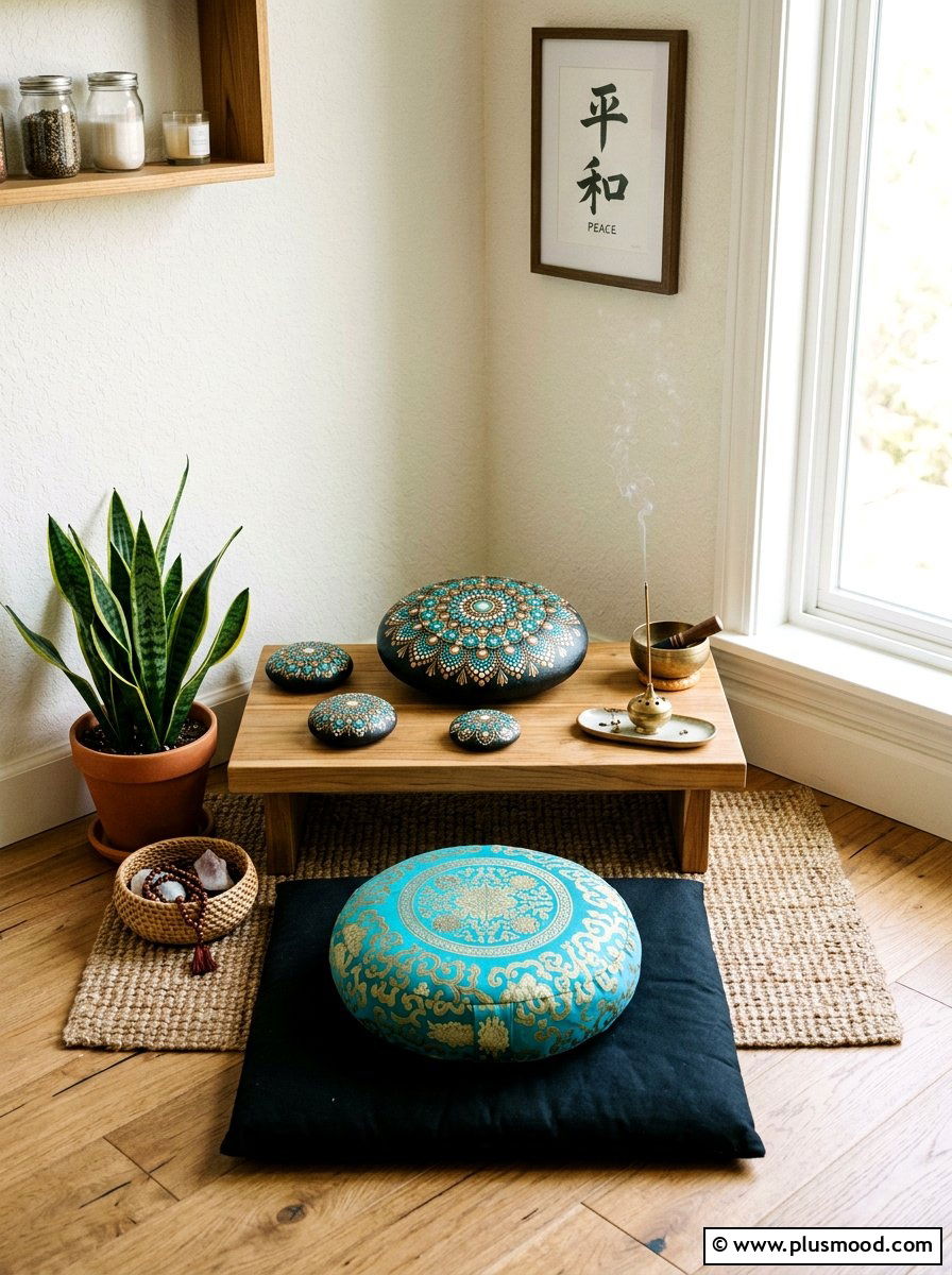 Mandala Dot Rocks - 25 painted rock ideas with abstract designs