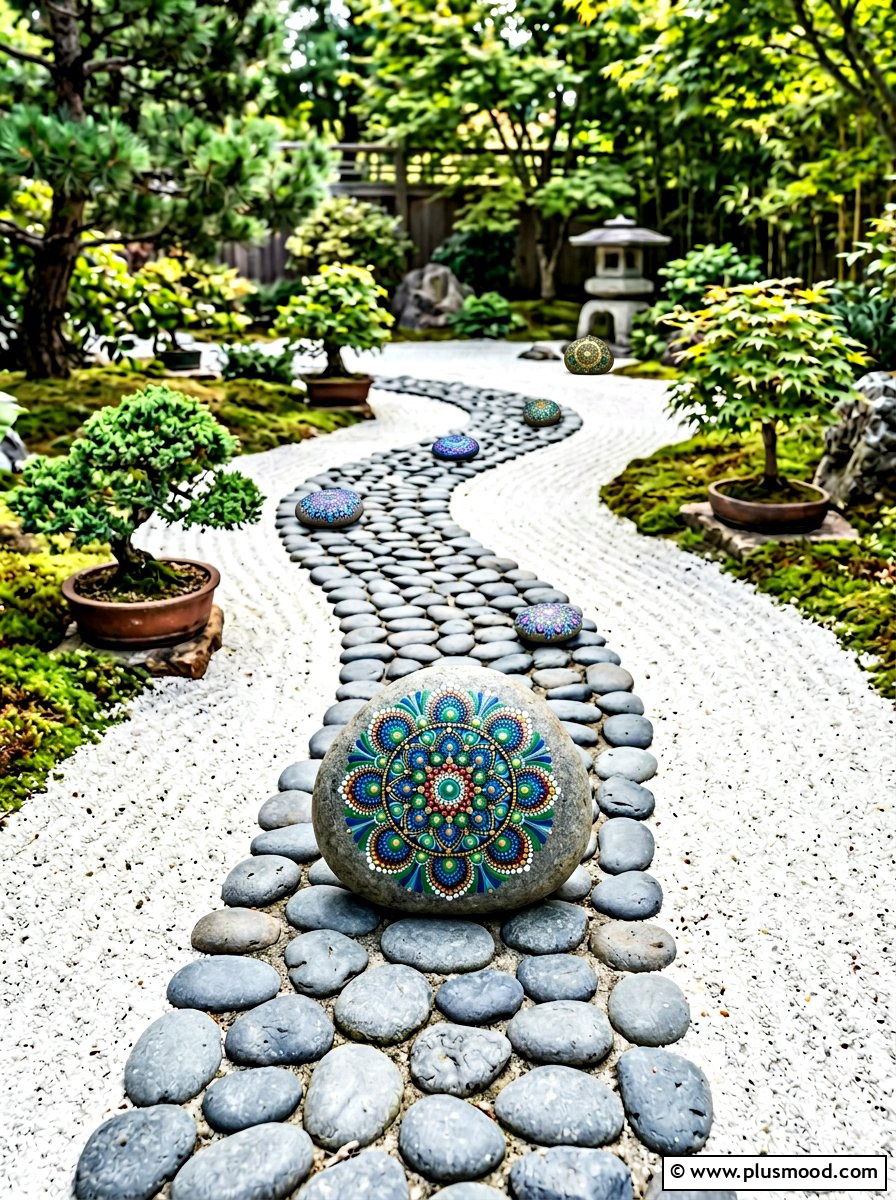 Mandala stone painting - 25 Painted Rock Ideas
