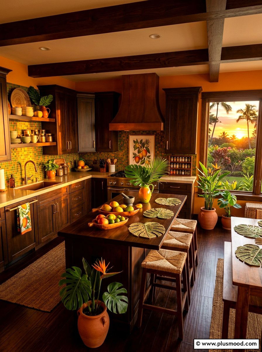Mango tropical kitchen - 25 summer fruit themed kitchen decor ideas