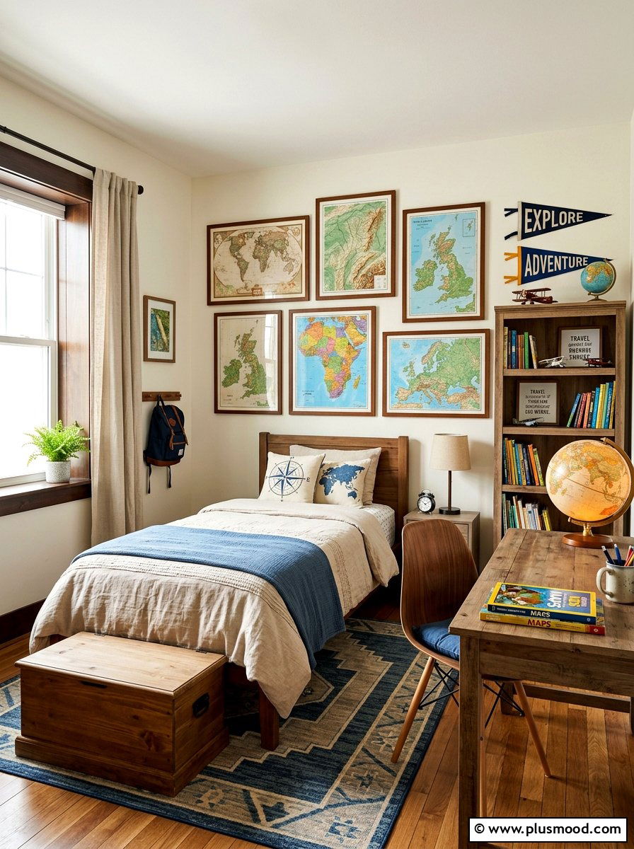 Map Boys Bedroom - 25 summer boys bedroom ideas