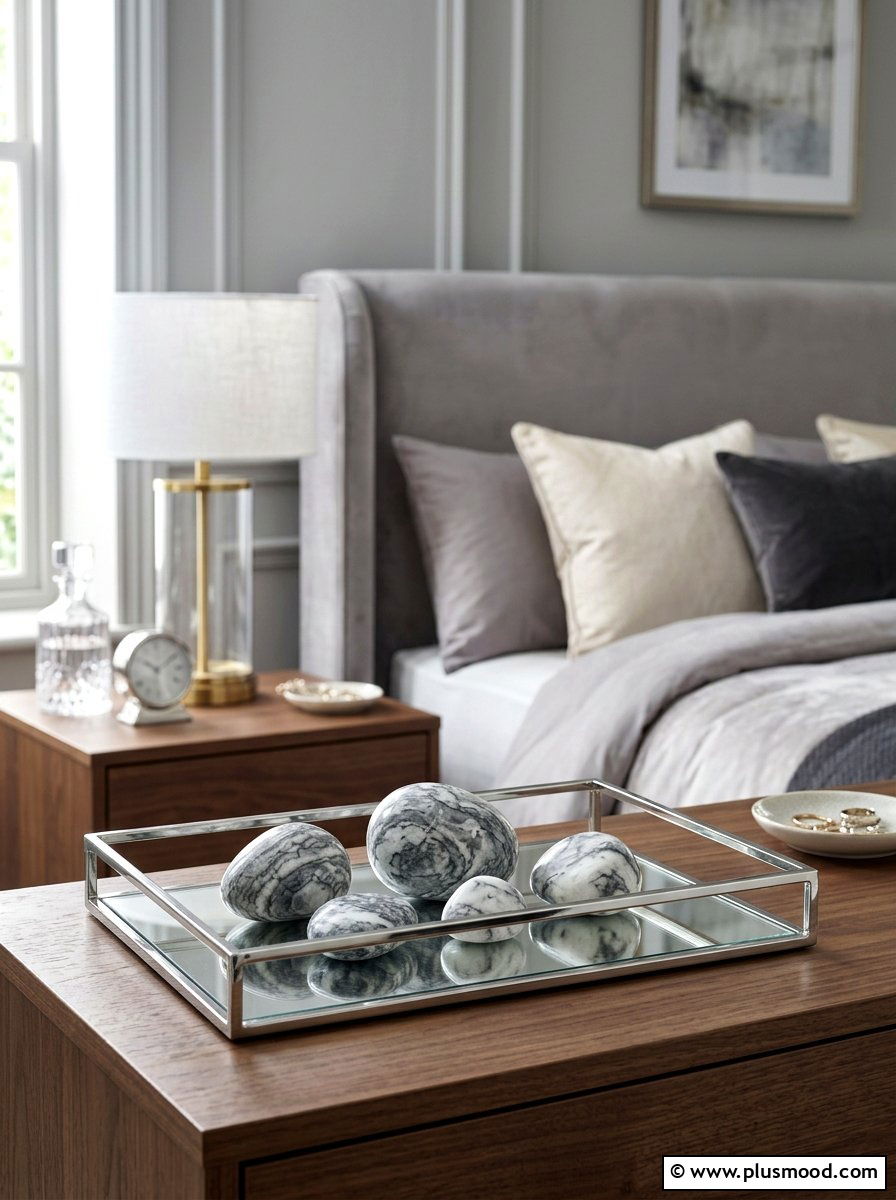 Marble Effect Stone - 25 painted rock ideas for tabletop display