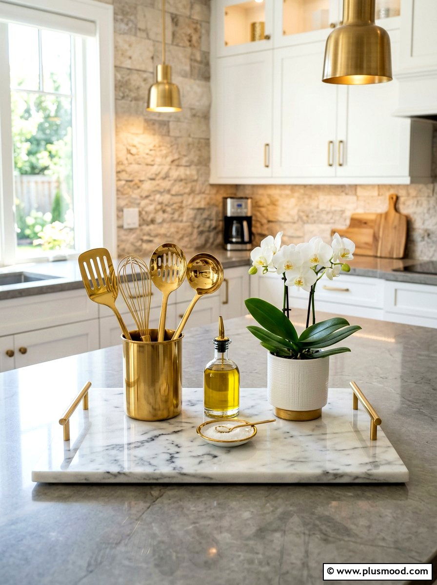 Marble Kitchen Tray - 25 summer kitchen tray decor ideas