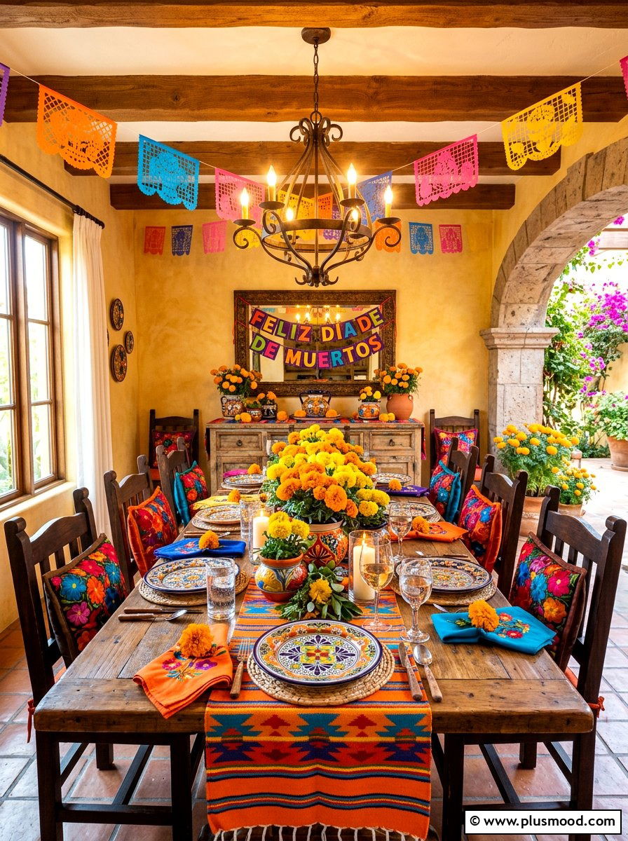 Marigold Vibrant Table - 25 summer floral table decor ideas