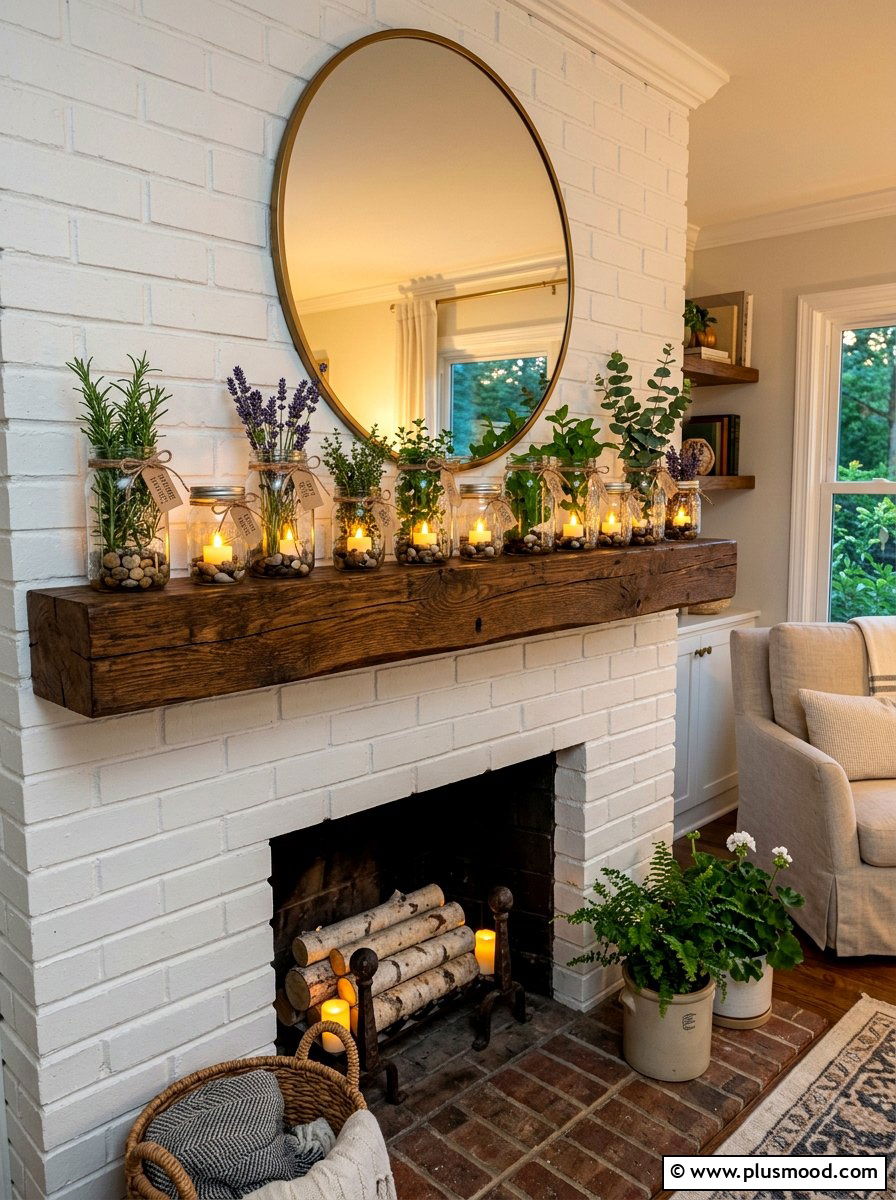 Mason Jar Centerpieces - 25 summer farmhouse home decor ideas