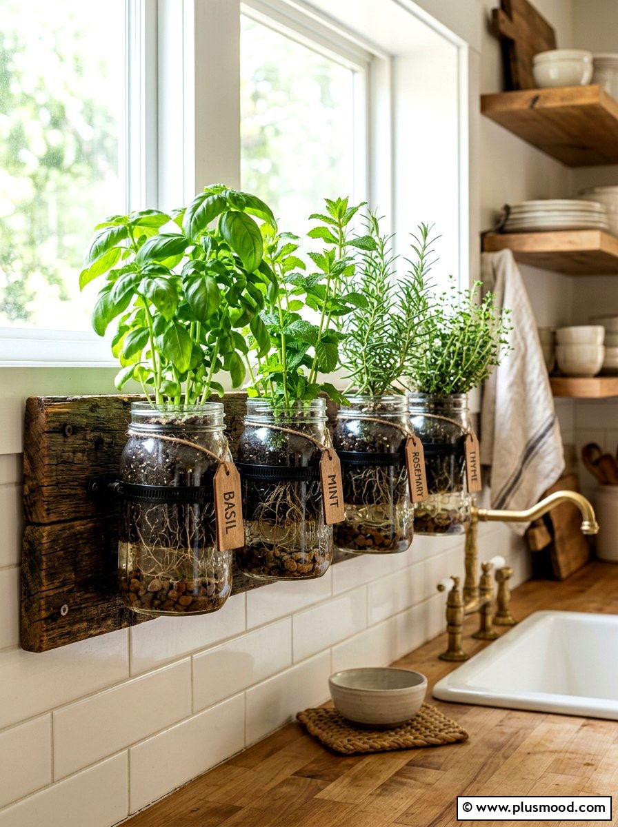 Mason Jar Herb Planter