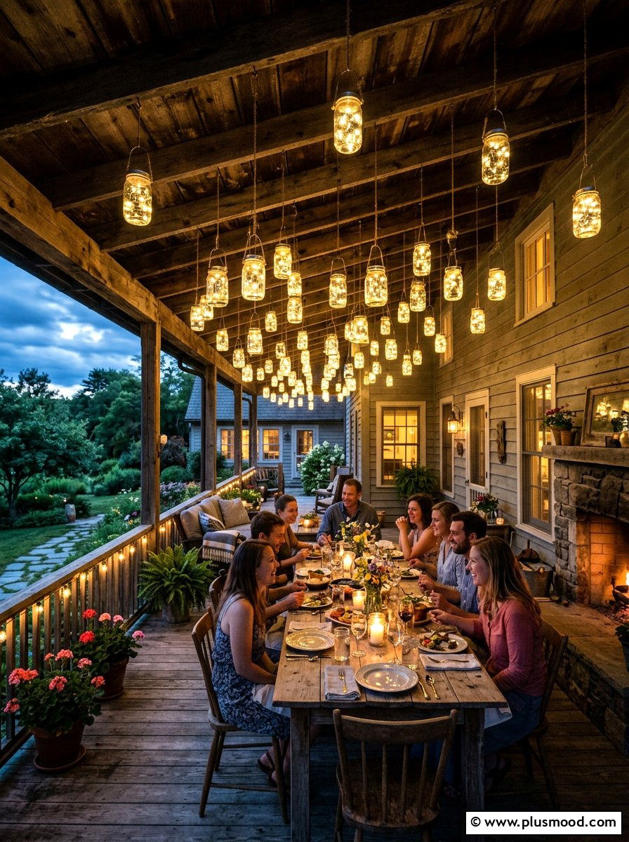 Mason Jar Lighting - 25 summer porch party ideas