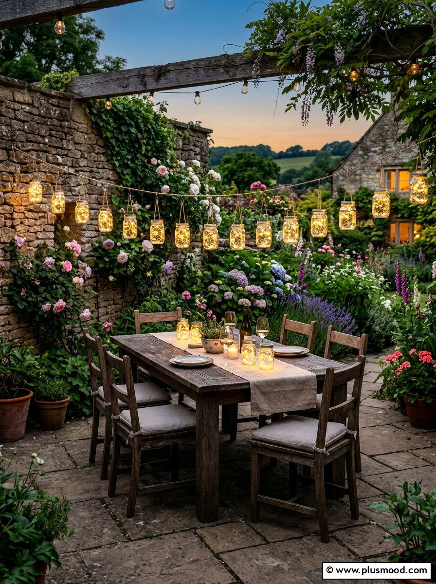 Mason Jar Lights - 25 summer patio lighting ideas