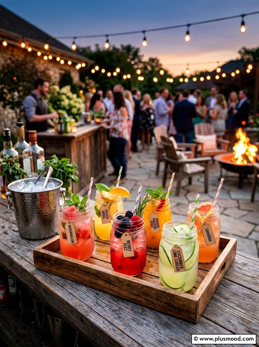 Mason jar cocktails - 25 summer bonfire party ideas