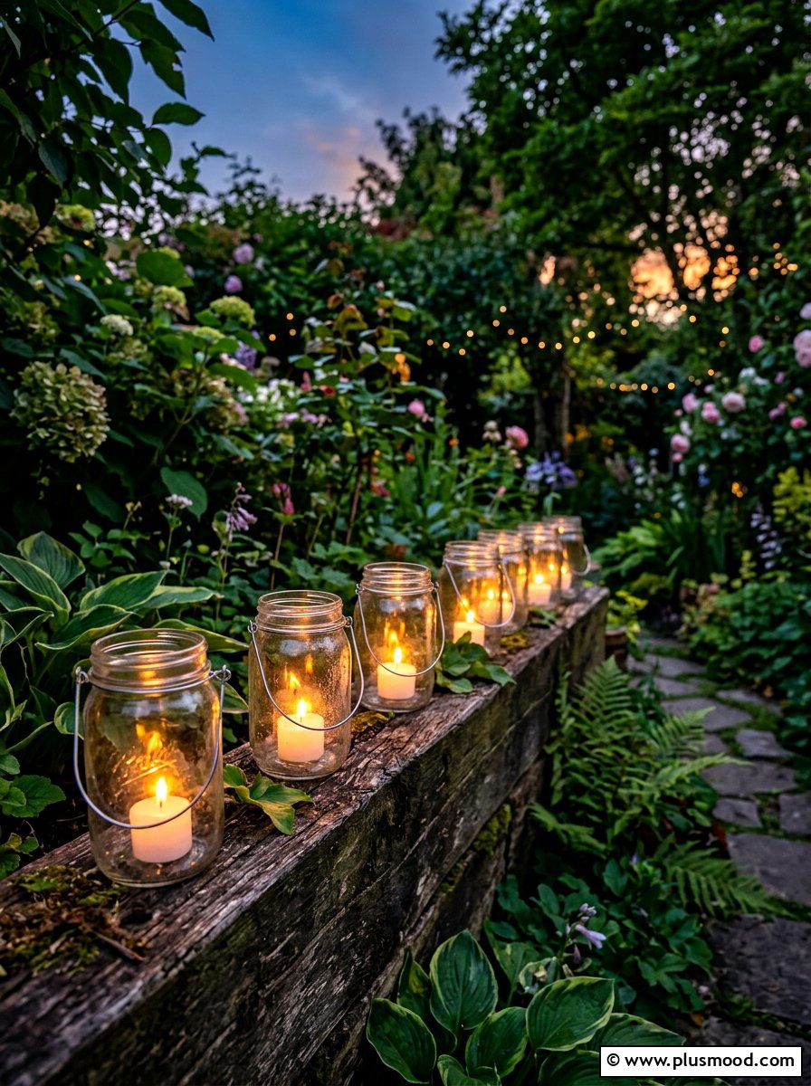Mason jar lanterns - 25 summer outdoor entertaining ideas on a budget