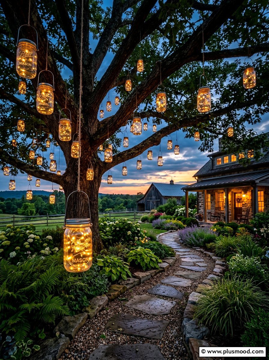 Mason jar lanterns - 25 late summer party decor ideas
