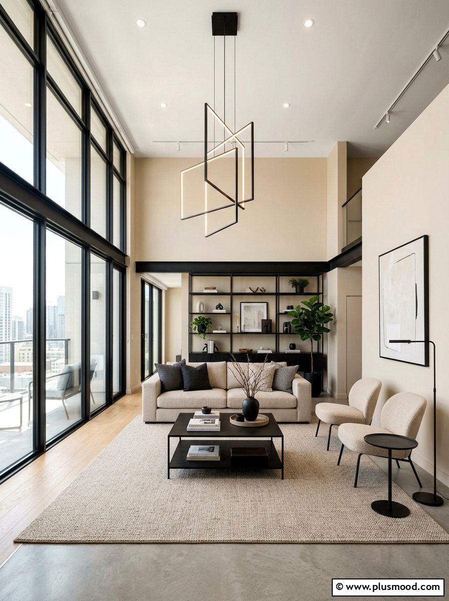 Matte Black Contrast Living Room - 25 summer decor ideas for beige living room