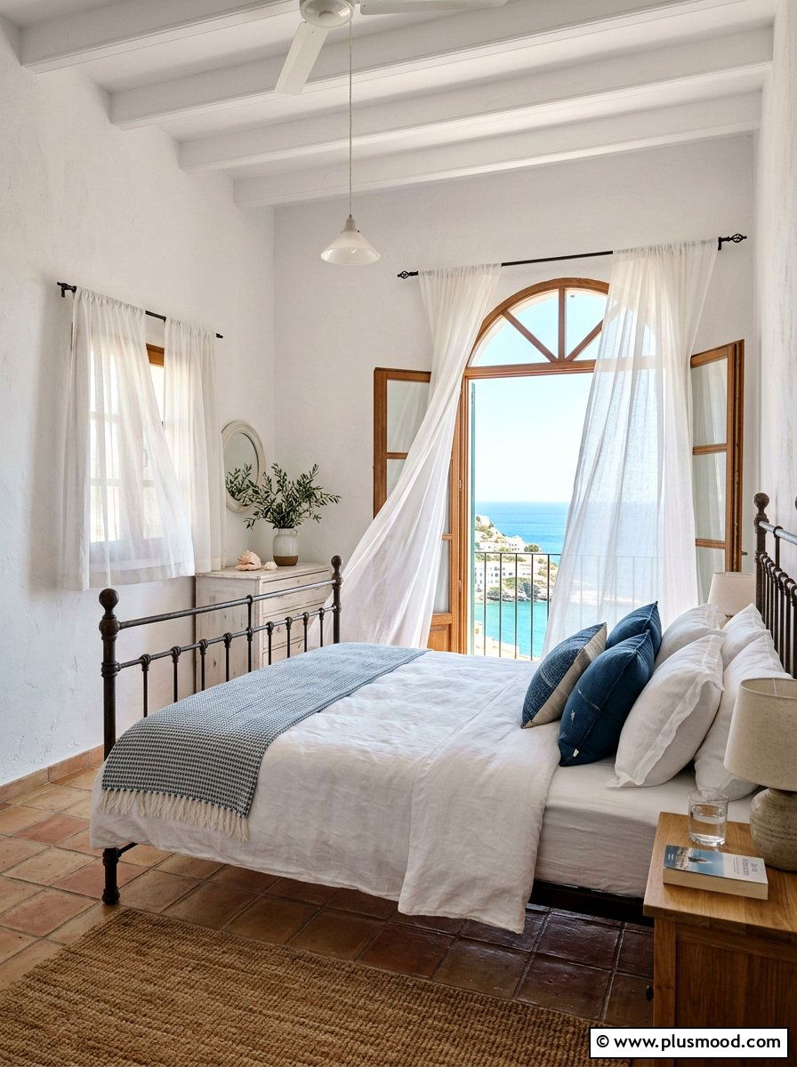 Mediterranean Airy Bedroom Design - 25 minimalist summer bedroom ideas