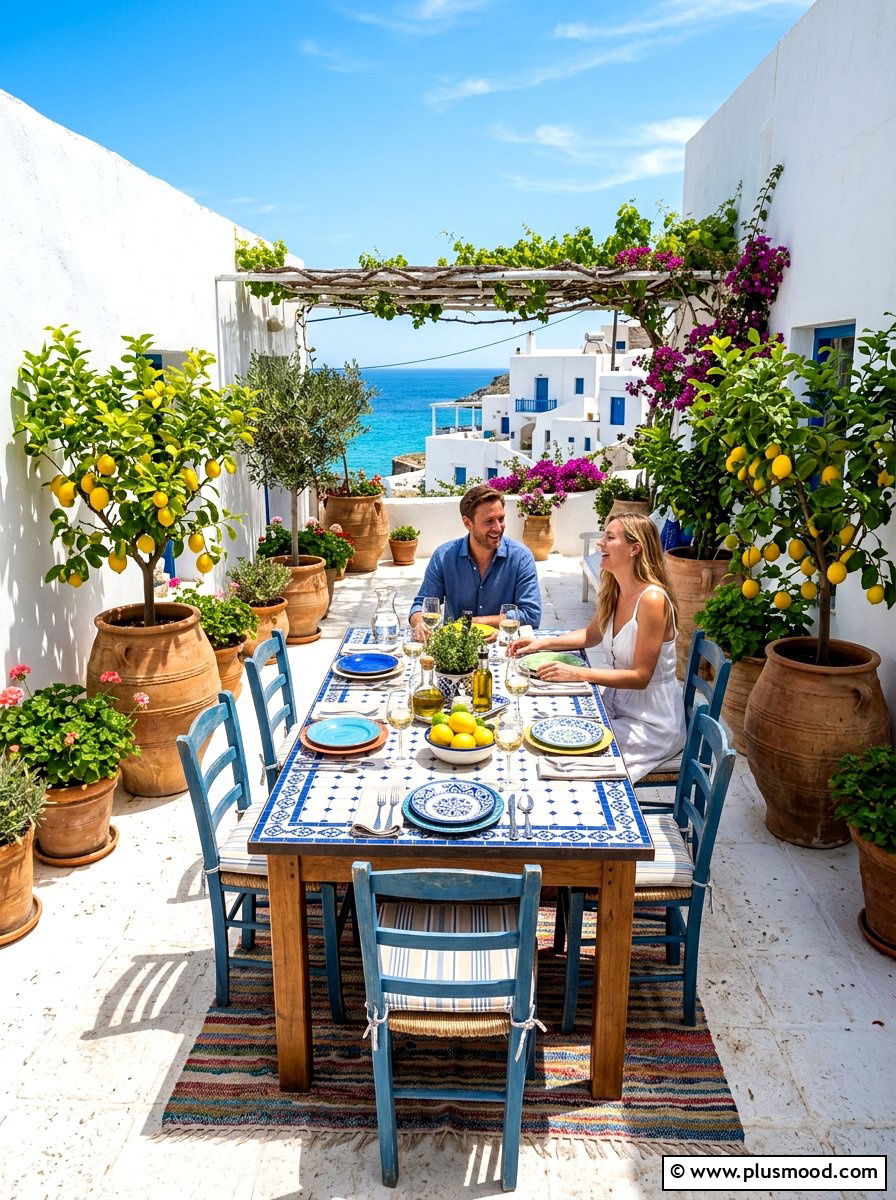 Mediterranean Backyard Dining - 25 summer backyard dining ideas