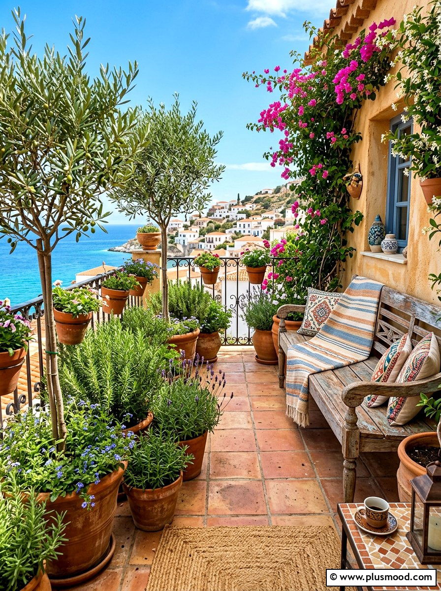 Mediterranean Balcony Decor