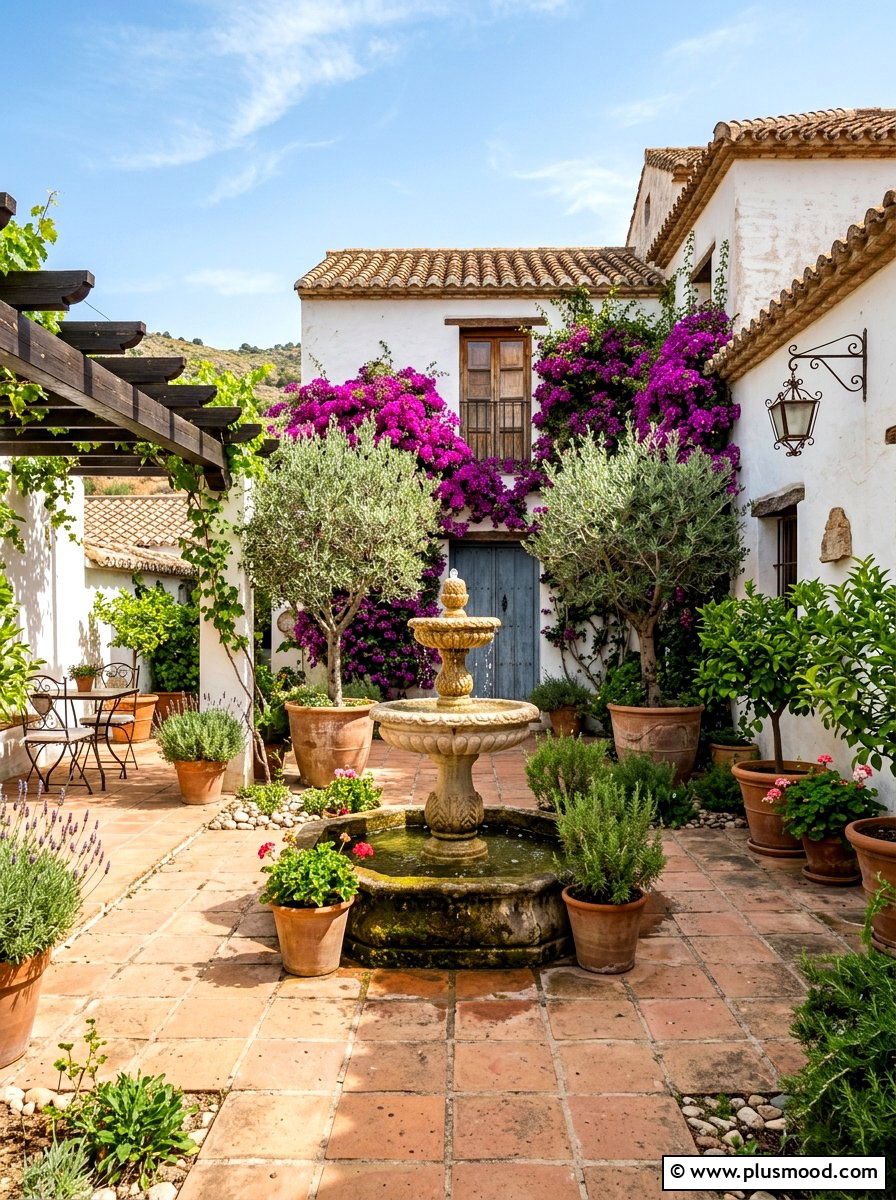 Mediterranean Courtyard - 25 summer garden layout ideas