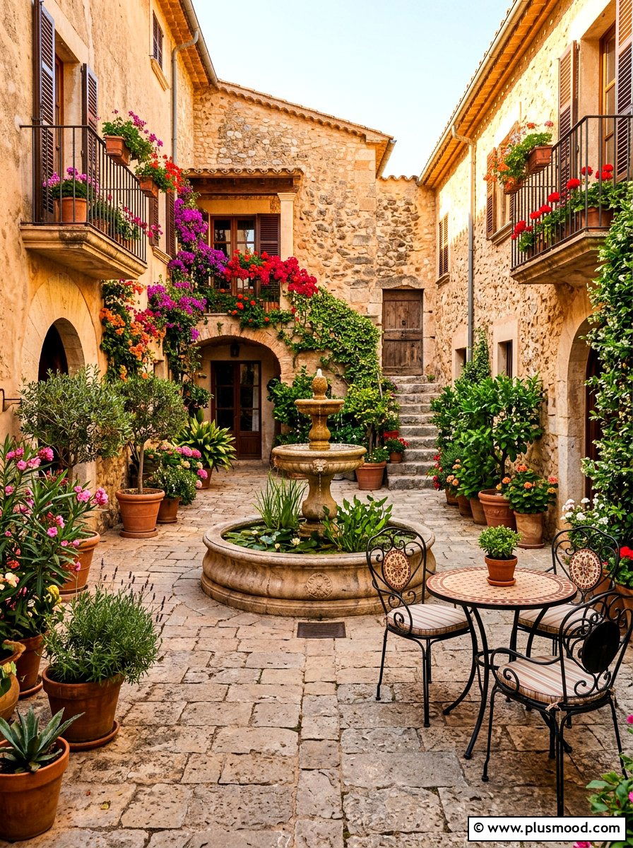 Mediterranean Courtyard - 25 simple summer patio ideas