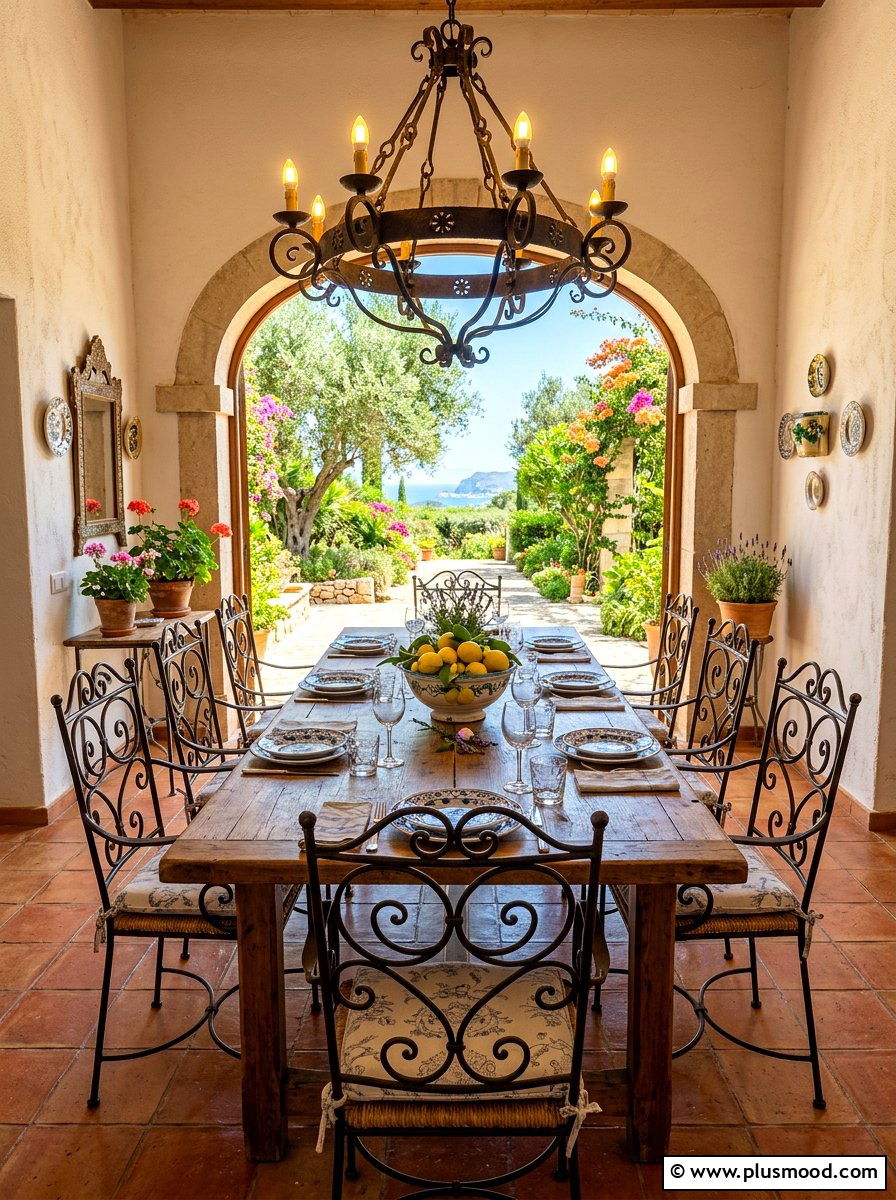 Mediterranean Dining Area - 25 elegant summer decor ideas
