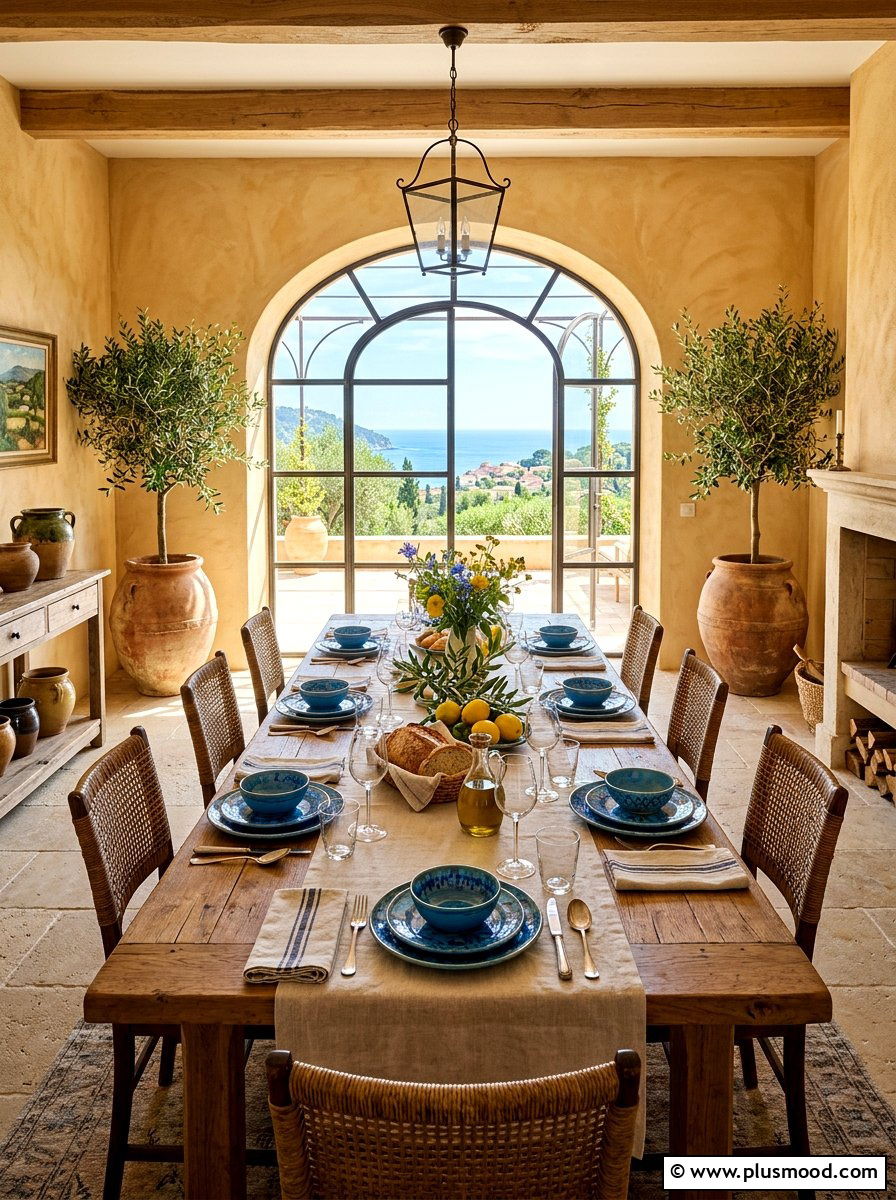 Mediterranean Dining Room - 25 summer decor ideas for open concept homes