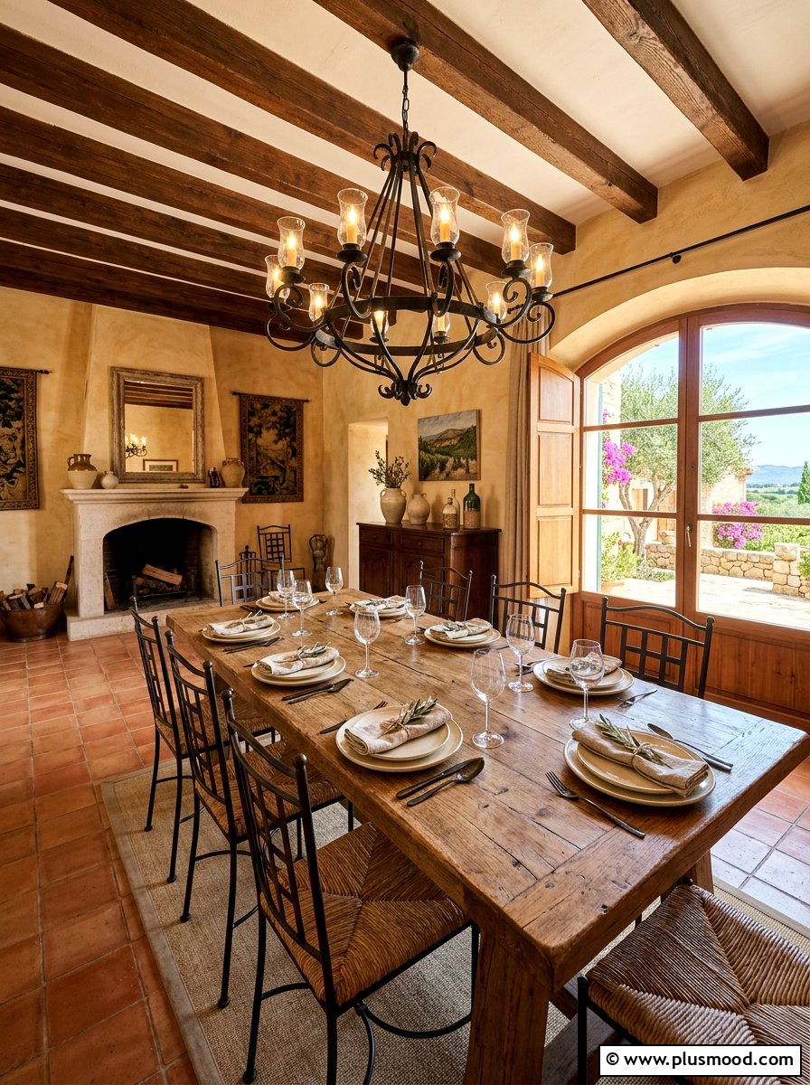Mediterranean Dining Room - 25 mid summer home decor ideas